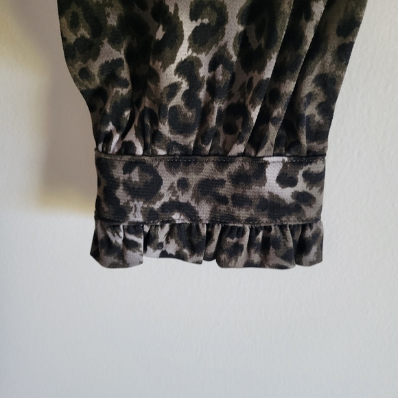 Style & Co Leopard Tunic Fall Blouse Top Size L - Picture 6 of 9
